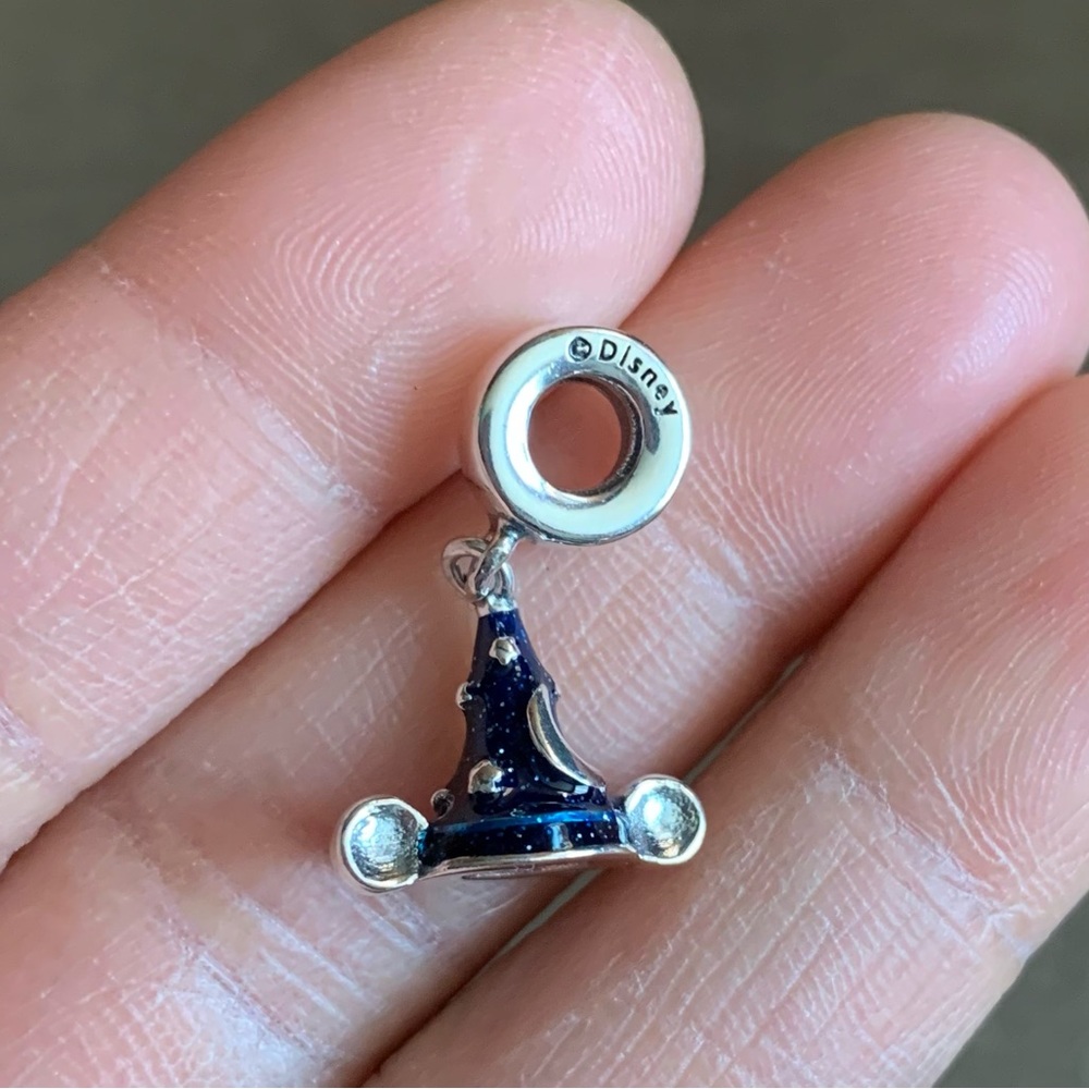 NWOT Disney Mickey Sorcerer Hat Dangle Charm Sterling Silver 925